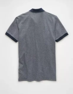 AE Club Pique Polo Shirt Navy -American Eagle Fashion 1165 4219 410 b