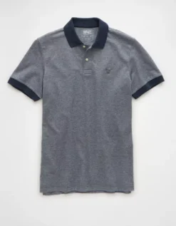 AE Club Pique Polo Shirt Navy -American Eagle Fashion 1165 4219 410 f