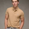 AE Lived-In Slim Fit Pique Polo Shirt Khaki