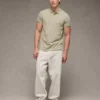 AE Lived-In Slim Fit Pique Polo Shirt Olive