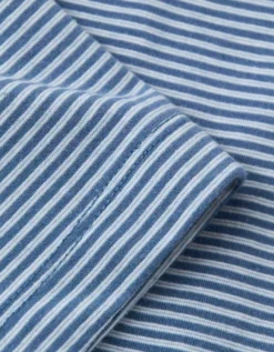 AE 24/7 Club Logo Striped Polo Shirt Blue -American Eagle Fashion 1165 4543 400 d1