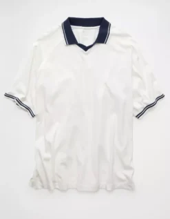 AE Soccer Polo Shirt White Washed -American Eagle Fashion 1165 4586 112 f