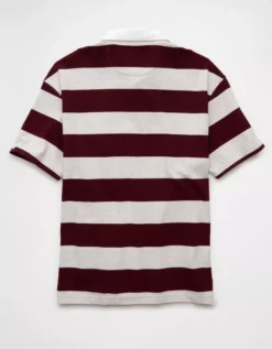 AE Rugby Polo Shirt Burgundy -American Eagle Fashion 1165 4593 613 b