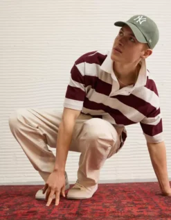 AE Rugby Polo Shirt Burgundy -American Eagle Fashion 1165 4593 613 l2