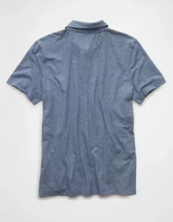 AE 24/7 Club Logo Polo Shirt Blue -American Eagle Fashion 1165 4903 400 b
