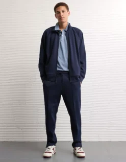 AE 24/7 Club Logo Polo Shirt Blue -American Eagle Fashion 1165 4903 400 os