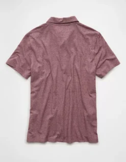 AE 24/7 Club Logo Polo Shirt Wineberry -American Eagle Fashion 1165 4903 902 b