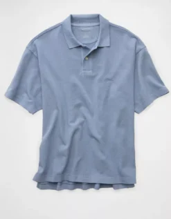 AE Boxy Polo Shirt Blue -American Eagle Fashion 1165 4983 400 f