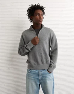 AE Quarter-Zip Sweatshirt Gray Heather