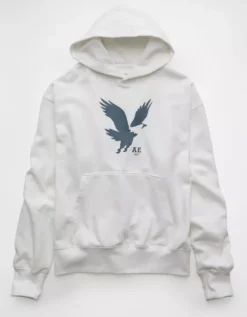 AE Lightweight Graphic Hoodie White -American Eagle Fashion 1192 2651 100 f