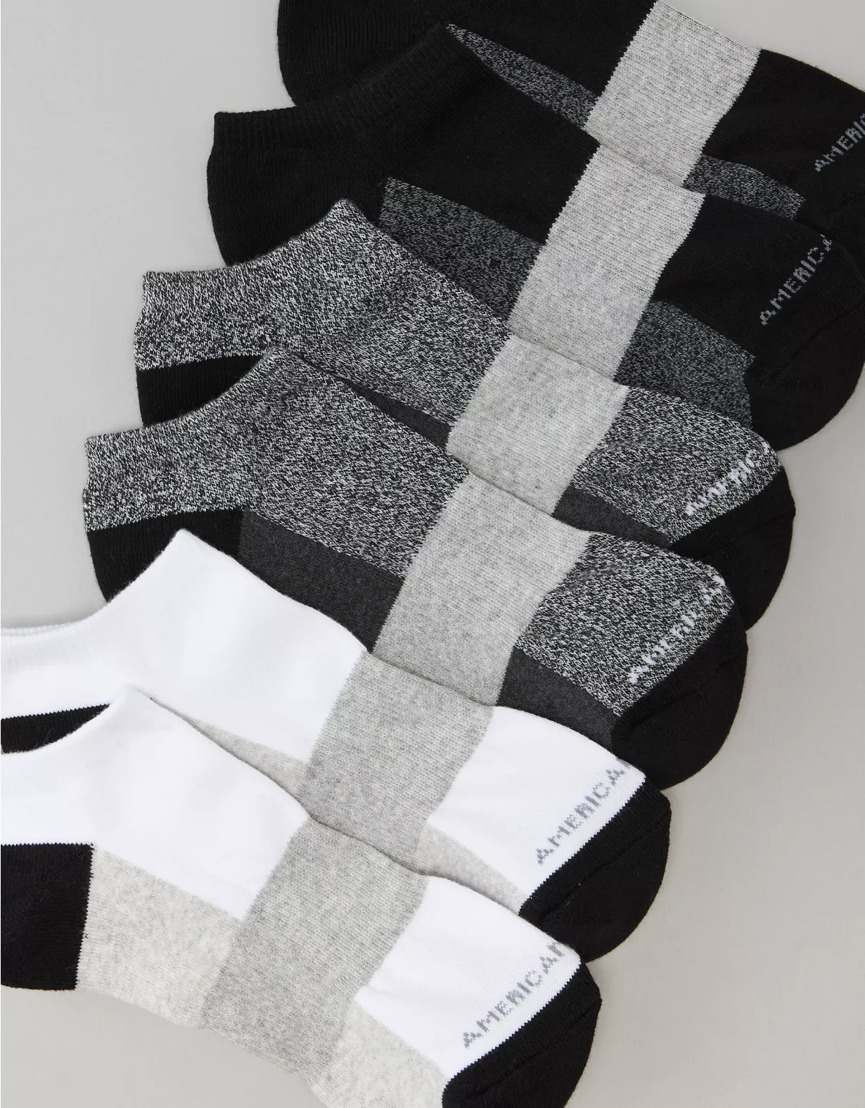 AEO Low Cut Socks 3-Pack Dark Heather Gray 2 AEO Low Cut Socks 3-Pack Dark Heather Gray - Image 2