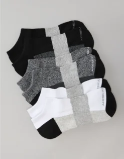 AEO Low Cut Socks 3-Pack Dark Heather Gray
