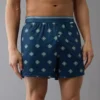 AEO Men's Patchwork Design Ultra Soft Pocket Boxer Short Navy