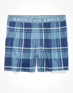 AEO Plaid Ultra Soft Pocket Boxer Short -American Eagle Fashion 1237 0029 400 f