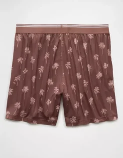 AEO Men's Palm Trees Ultra Soft Pocket Boxer Short Brick Road -American Eagle Fashion 1237 0042 244 b