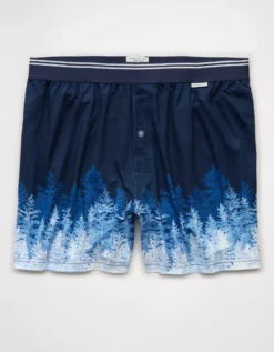 AEO Men's Ultra Soft Pocket Boxer Short Navy -American Eagle Fashion 1237 0076 410 f