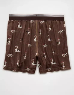 AEO Men's Ultra Soft Pocket Boxer Short Dark Brown -American Eagle Fashion 1237 0096 203 b