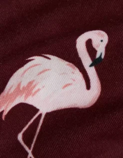 AEO Men's Flamingos Ultra Soft Pocket Boxer Short Wine -American Eagle Fashion 1237 0201 558 d1