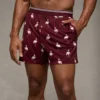 AEO Men's Flamingos Ultra Soft Pocket Boxer Short Wine