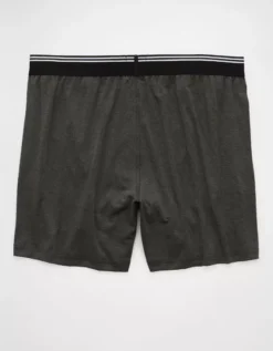 AEO Men's Ultra Soft Pocket Boxer Short Onyx Black -American Eagle Fashion 1237 3816 016 b