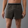 AEO Men's Ultra Soft Pocket Boxer Short Onyx Black