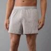 AEO Men's Ultra Soft Pocket Boxer Short Grey