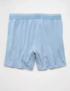AEO Men's Ultra Soft Pocket Boxer Short Ice Blue -American Eagle Fashion 1237 3816 404 b