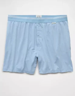 AEO Men's Ultra Soft Pocket Boxer Short Ice Blue -American Eagle Fashion 1237 3816 404 f