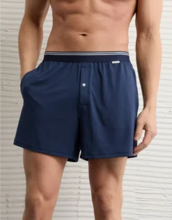AEO Men's Spritz Ultra Soft Pocket Boxer Short Midnight