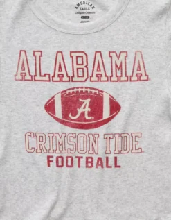 AE Alabama Crimson Tide Graphic Cropped Baby Tee Heather Gray -American Eagle Fashion 1301 1226 006 d1