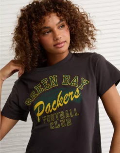 NFL Ex-Boyfriend Green Bay Packers Graphic T-Shirt True Black