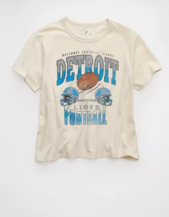 NFL Ex-Boyfriend Detroit Lions Graphic T-Shirt Cream -American Eagle Fashion 1301 1260 106 f