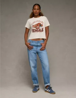 NFL Ex-Boyfriend Cincinnati Bengals Graphic T-Shirt Empire Cream