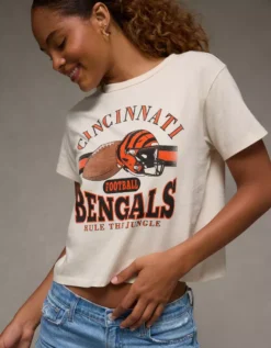 NFL Ex-Boyfriend Cincinnati Bengals Graphic T-Shirt Empire Cream -American Eagle Fashion 1301 1260 141 os