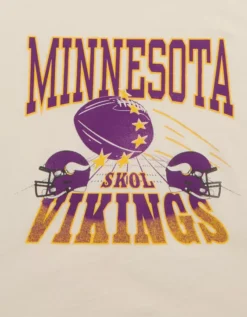 NFL Ex-Boyfriend Minnesota Vikings Graphic T-Shirt Cocoa Cream -American Eagle Fashion 1301 1260 247 d1