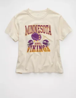 NFL Ex-Boyfriend Minnesota Vikings Graphic T-Shirt Cocoa Cream -American Eagle Fashion 1301 1260 247 f