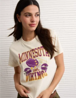 NFL Ex-Boyfriend Minnesota Vikings Graphic T-Shirt Cocoa Cream
