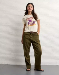 NFL Ex-Boyfriend Minnesota Vikings Graphic T-Shirt Cocoa Cream -American Eagle Fashion 1301 1260 247 os