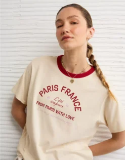 AE X The Summer I Turned Pretty Graphic T-Shirt Cappuccino