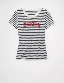 AE X The Summer I Turned Pretty Graphic Hey Baby Tee Retro Indigo Stripe -American Eagle Fashion 1302 1220 477 f