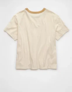 AE London Graphic Ringer T-Shirt Vintage Vanilla -American Eagle Fashion 1305 1106 123 b