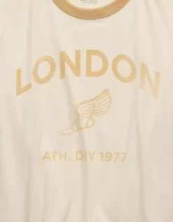 AE London Graphic Ringer T-Shirt Vintage Vanilla -American Eagle Fashion 1305 1106 123 d1