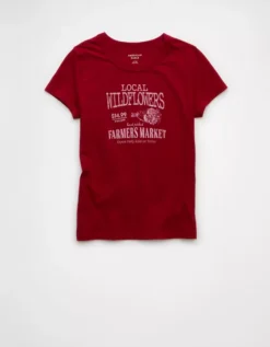 AE Food Graphic Hey Baby Tee Berry -American Eagle Fashion 1305 1143 669 f