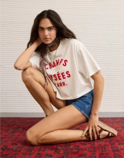 AE Boxy Destination Graphic T-Shirt White