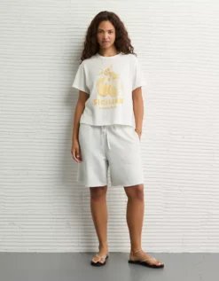 AE Ex-Boyfriend Kelsea Ballerini Graphic T-Shirt White -American Eagle Fashion 1305 1633 100 os