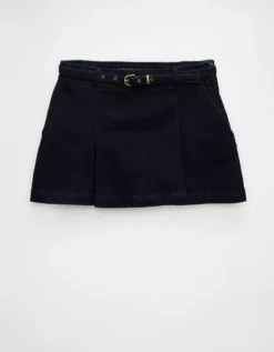 AE Low-Rise Mini Skort Dark Rinse -American Eagle Fashion 1313 5296 534 f