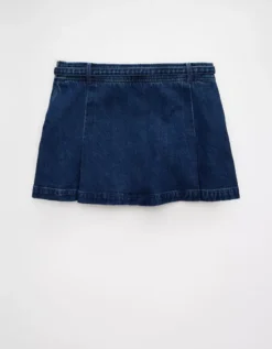 AE Low-Rise Mini Skort Medium Tinted Indigo -American Eagle Fashion 1313 5326 471 b