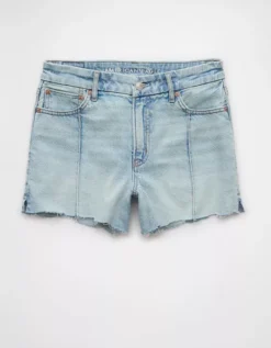 AE Strigid Curvy Super High-Waisted Relaxed Short Light Aglow -American Eagle Fashion 1317 8135 433 f