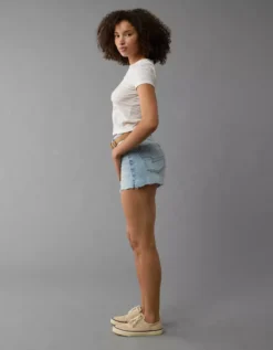 AE Strigid Curvy Super High-Waisted Relaxed Short Light Aglow -American Eagle Fashion 1317 8135 433 os