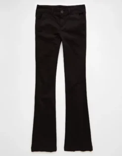 AE Stretch High-Waisted Kick Boot Trouser Black -American Eagle Fashion 1323 5128 001 f